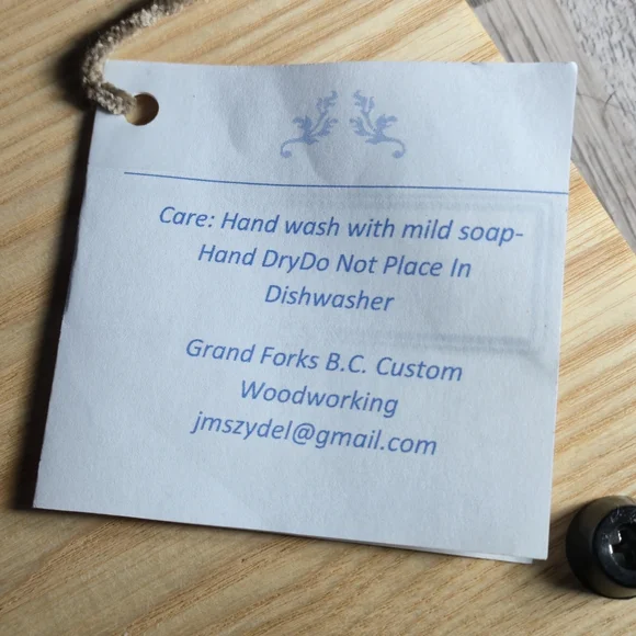 Boutique Artisan Trivet Live Edge Cherry Wood BC Mountain Sheep Engraved Cabin - Picture 6 of 8